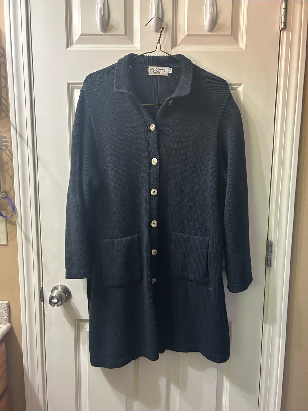 Bkg & Conpany of New York black knit Button front Cardigan cottage core cardigan